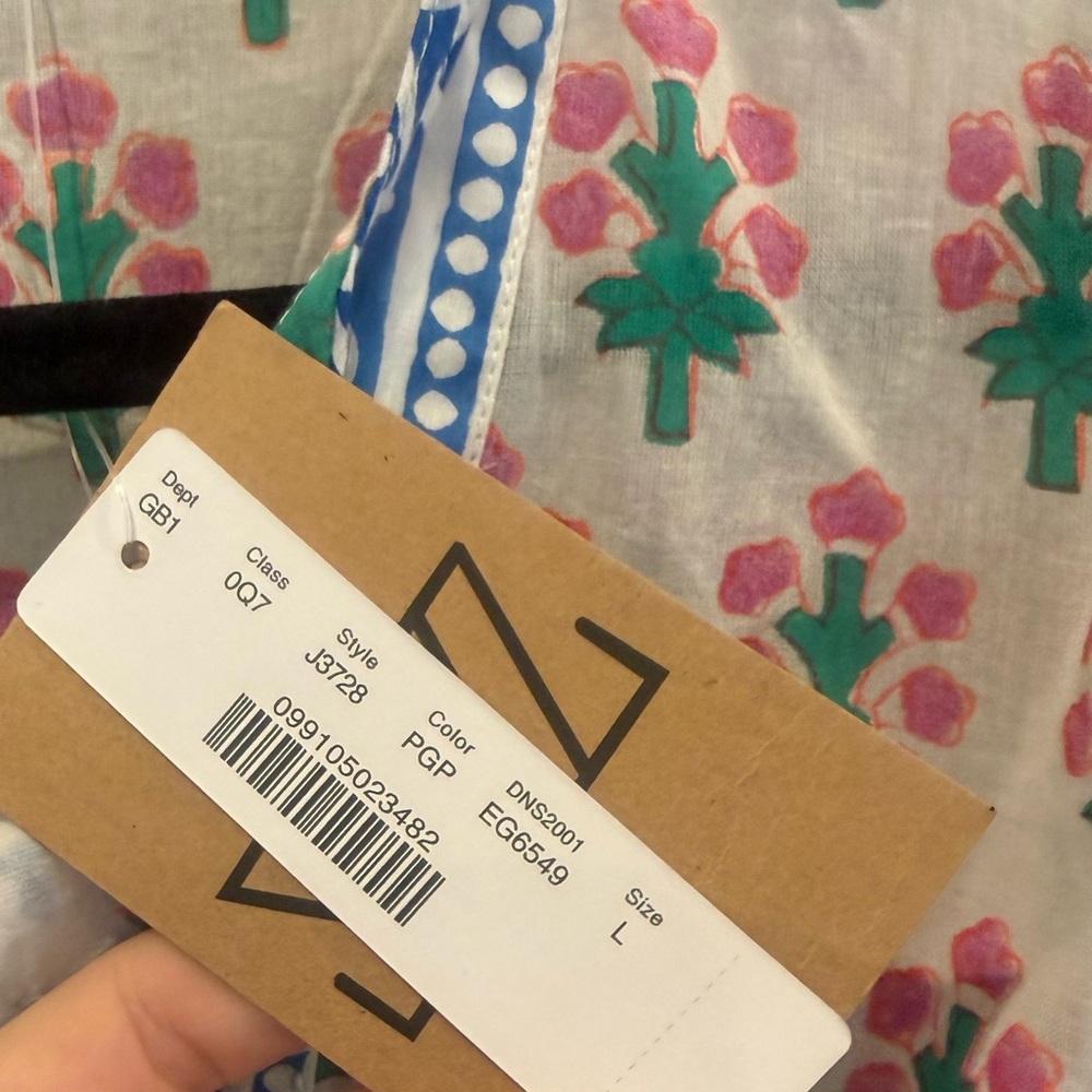 NWT SZ Blockprint x J Crew Kurta Midi Dress - Picture 6 of 6